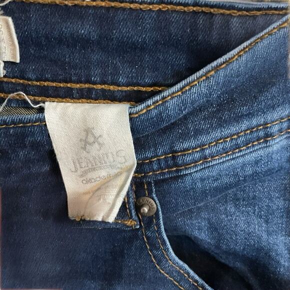 Akademiks Jeanius Men's Slim Straight Jeans Size 32x30 Dark Wash Blue Denim Y2K - Picture 12 of 12